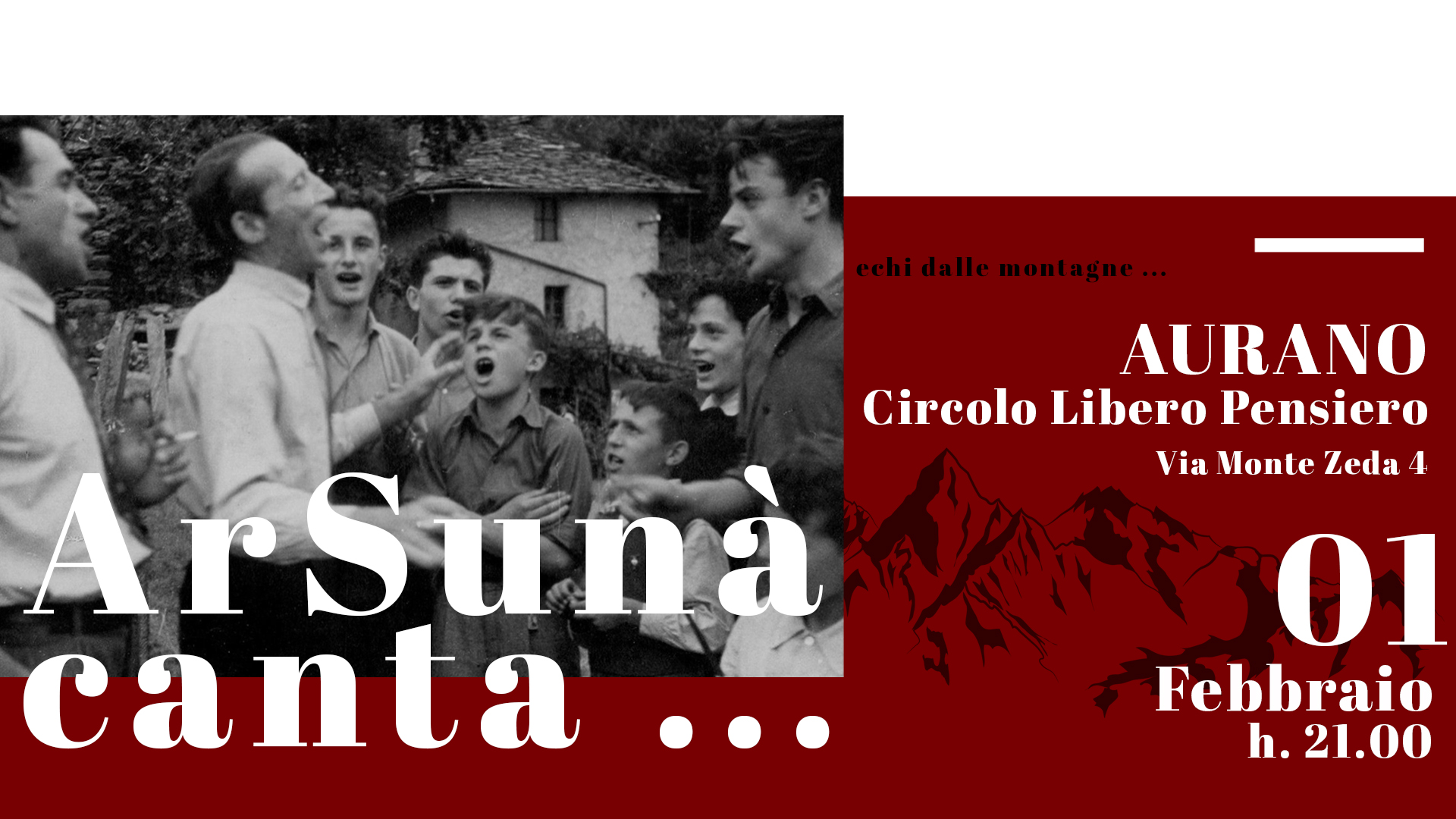 ArsunàCanta al Circolo Libero Pensiero di Aurano (VB) 2020 
